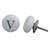 Indian Shelf 4 Pieces Knobs for Cabinet | V Alphabet Drawer Knobs | White Knobs for Dresser | Ceramic Dresser Drawer Pulls and Knobs | Cabinet Door Pulls | Fancy Door Knobs