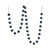 Creative Co-Op Wool Felt Ball Garland with Wood Beads, Natural and Blue