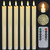 Ivory Flameless Taper Candles Real Wax with 3D Black Wick Flickering, Battery Operated Candles with 10-Key Remote, Timer & Dimmer, Flameless Window Candles for Christmas Halloween Home Wedding Decor
