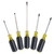 Klein Tools 85445 Screwdriver Set, Slotted, Phillips and Square Tip Drivers, Non-Slip Cushion Grip, 5-Piece