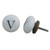 Indian Shelf 4 Pieces Knobs for Dresser Drawers | V Alphabet Knobs for Dressers | White Bedroom Dresser Knobs and Pulls | Ceramic Modern Drawer Pulls | Fancy Knobs | Cabinet Knobs Modern
