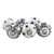 IndianShelf Pack of 6 Black and White Dresser Knobs- Ceramic Drawer Knobs- Round Kitchen Cabinet Knobs- Floral Drawer Pulls- Cabinet Knobs- Cabinet Bar Pulls- Vintage Door Knobs- Kitchen Cabinet Knobs