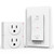 Fosmon Wireless Remote Control Electrical Outlet Switch (2 Pack) - ETL Listed, (15A, 125V 1875W) Remote Light Switch Outlet Plug with Braille (On/Off) Mark for Lamp, Lights, Fans, Expandable