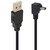 SHANFEILU 90 Degree Mini USB Cable Angle Mini 5pin USB B Male to USB 2.0 Male Data Sync Charging Extension Cable for GPS Dash Cam Black Down Angle 4.9FT
