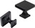 goldenwarm 20 Pack Black Square Cabinet Knobs Kitchen Door Knobs Flat Black Cabnet Hardware 1.1 inch Width Square Knobs for Kitchen Cabinets