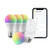 Broadlink FastCon Lighting Control Kit - Includes 4 Bulbs, 1 Lighting Remote Control, Color Changing with Music Sync, A19/E26/9W/800LM/110V, Compatible with Alexa and Google Home