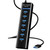 USB Hub 3.0,7 Port USB Hub with 5 Gbps USB Splitter for PS4 PS5 Laptop MacBook Mac Pro Mac Mini iMac Surface Pro XPS PC Flash Drive Mobile HDD