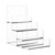 DOITOOL Clear Acrylic Riser Display Shelf 4 Tier, Acrylic Riser Display Stands for Pops Figure, Makeup Organizer, Sunglasses, Wallets, Collection Display for Table, Cabinet, Countertops