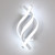DELIPOP Wall Sconces, Spiral Modern LED Wall Sconce Lighting, 6500K Cool White Indoor Wall Light, Acrylic LED Wall Lamp for Bedroom, Bathroom, Living Room, Hallway, Balcony (White)