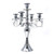 allgala 18" 5-Arm Silver Chrome Plated Taper Candle Holder Candlestick Candelabra