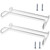 Enenes Wine Glass Rack 2PCS Wine Glass Holder10.3 Inch Hanging Wine Glass Rack Under Cabinet Wire Wine Glass Hanger Rack Iron Stemware Rack for Mini Bar Kitchen Storage (White)