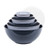 BoxedHome BPA Free Plastic Round Mixing Bowl with Lids, 12 Pack Nesting Bowls with Lids Set, Microwave and Dishwasher Safe Prep & Serving Bowls Great for Mixing, Baking, Serving (Haze Blue, 12pcs)