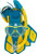 Cressi Mini Bonete Set, blue/yellow, S/M