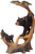 Black Bear Decor Carved Log Look Figurine of Bear and Cub, 9"