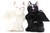 Pacific Giftware 3.5 Inch Black and White Angelic Cats Salt and Pepper Shakers Set