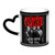 Ice Metal Nine Band Kills Coffee Mug Color Changing Mug Funny Ceramic Magic Heat Water Tea Mug Cup Awesome Gift for Family Friends and Lover