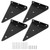 SWZHAI 4 Pcs Floating Shelf Bracket- 6 Inch Heavy Duty Triangle Shelf Bracket, Heavy Duty Shelf Support Wall Mount Hidden Shelf Brackets, Black Steel Joint Angle Bracket Floating Shelf Hardware
