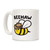 LookHUMAN Beehaw Cowboy Bee White 11 Ounce Ceramic Coffee Mug