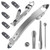 4 in 1 Caulking Remover Tools, Sealant Finishing Tool Grout Removal Scraper, Stainless Steel Glass Glue Angle Scraper, Durable Caulking Tool Kits for Kitchen Bathroom Floor Window Sink Joint