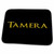 3dRose Tamera common woman name in the America. Yellow on black... - Dish Drying Mats (ddm-364265-1)