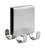 Wenko Vieste Duo 23787100 Double Shower Hooks for Shower Screen with 4 Hanging Options Stainless Steel Matte 5.x6 x 7 cm
