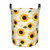 Sunflower Pattern Laundry Basket Waterproof Collapsible Round Laundry Hamper Toys Clothes Organizer Gift Basket For Room