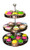 Cupcake Stand Tiered Serving Tray for Cake Dessert Fruit Display Platter by SEVENM (Copper/Silver - 3 Tier)