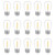 Visther 15-Pack String Light Bulbs, S14 Outdoor Waterproof Replacement Bulb, E26 Base Bulbs, 1W 120V, 2700K Warm White