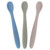 WeeSprout Silicone Baby Spoons - First Stage Infant Feeding Spoons With Soft-Tip, Bendable Baby Utensils for Parent & Self-Feeding, Ultra-Durable & Chewproof, Dishwasher Safe, Set of 3