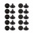 VMAXTANKS Croc Replacement Rivets, 10pcs Clog Garden Shoe Repair Rivets Compatible for Crocs-Styled Shoes Strap Button Replacement, One Size, Black