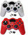 2 Pack USB Wireless Gaming Controller for PC/Laptop Computer (Windows XP/7/8/10)/ Android / PS3 & Steam Joystick Gamepad for pc Games Controller Compatible Android (Red+White)