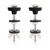 2PCS Universal Toilet Tank to Bowl Bolts Kit, Heavy Duty Toilet Bolts, Waterproof Stainless and Rubber Washers Gaskets with Extra Long Nut Screw for Fastening (Silver)