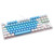 Docooler Portable Wired 87key Mechanical Gaming Keyboard, Rainbow Backlit Compact 87 Keys Mini Wired Office Keyboard with Red Switch/Blue Switch For Windows PC Laptop for Game and Office - White/Black