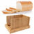 Bamboo Bread Slicer, Foldable Compact Cutting Guide with Crumb Tray,Bamboo Foldable Bread Slicing Guide Toast Loaf Cutting Guide Slicing Maker Kitchen DIY Baking Pastry Tools
