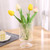 Glass Vase, Embossed Big Base Vase, Flower Vase Decorative for Home Office Wedding Holiday Party Celebrate. Hydroponic Green Plant Vase