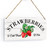 Rustic Strawberry Wood Hanging Sign, Farmhouse Strawberry Artwork Decor, Strawberries Wooden Plaque Sign Wall Art Decor Signs Summer Home Kitchen Decoration 12 x 6 Inches(JTMP026)
