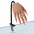 Practice Hand for Acrylic Nails, Soft Silicone Nail Hand Practice Mannequin Hand with Stand Bracket, Realistic Fake Hand for Nail Practice, Flexible Bendable Nail Training Hand for Nail Art (Right)
