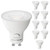 LIGHTNUM GU10 LED Bulbs Dimmable 10 Pack 50W Halogen Equivalent, 6W 500LM Track Light Bulb, 40 Degree Beam Angle, 5000K Daylight White, Spot Lightbulb for Kitchen, Recessed Lighting, 10 Pack
