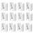 Jamiikury 12 Pairs Wire Shelf Clips, White Shelf Lock Clips for 1 Inch Post Shelving, Plastic Shelving Sleeves Replacements for Wire Shelving System (24 Pack, White)