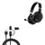 BoxWave Cable Compatible with SteelSeries Arctis 1 Wireless - AllCharge 3-in-1 Cable for SteelSeries Arctis 1 Wireless - Jet Black