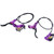 Zoom MTB Mountain Bike Hydraulic Disc Brake levers Calipers Front & Rear Set (Purple)