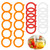 20 Pack Replacement Rubber Gaskets for Glass Jars, MaehSab Airtight Rubber Seals Rings for Clip Top Storage Jars, Reusable Silicone Leak Proof Seals for Mason Regular Mouth Canning Jars