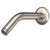 MakeFit Shower Arm, 6-Inch Universal Wall Mounted Shower Pipe Arm with Flange and Teflon Tape, 304 Stainless Steel Extension Arm for Fixed Shower Head & Handheld Showerhead (Brushed Nickel)