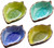 VIXPET 4pcs Ceramic Sauce Dishes Mini Leaf Shape Seasoning Dishes Sushi Dipping Bowl Saucers Bowl Appetizer Plates