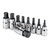 3/8 in, 1/2 in. Drive Metric Hex Socket Set, 9 Piece