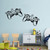 FGJFGGFR Gamepad Wall Decor Wall Sticker Art Wall Decal Art Vinyl Removable Game Sticker,Black,80X128CM