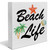 Country Beach Wood Box Sign Decor Desk Sign Summer Beach Life Wooden Box Block Signs Rustic Home Shelf Wall Decoration