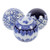 Blue Decor Blue and White Porcelain Balls Centerpiece Ball 3pcs Decorative Small Ceramic Spheres Orbs for Bowls Vases Fish Tank for Tray Bowl Basket Home Decorations 10cm Chinoiserie Decor