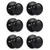 KNOBWELL 6 Pack Matte Black Dummy Door Knobs Round Interior Door Knobs Modern Black Door Knob, Closet Door Knobs, Individual Non-Turning Dummy Door Knob, Single Side Half-Dummy Door Knob Set