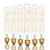 ZAROVS T10 Led Long Bulbs, 6W Dimmable Tubular Bulb, 60 Watt Equivalent, E26 Edison Style Vintage LED Filament Light Bulb, 2700K Warm White, 600LM, AC120V, 7.3in(185mm), 6 Pack.